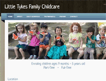 Tablet Screenshot of littletykesfamilychildcare.com